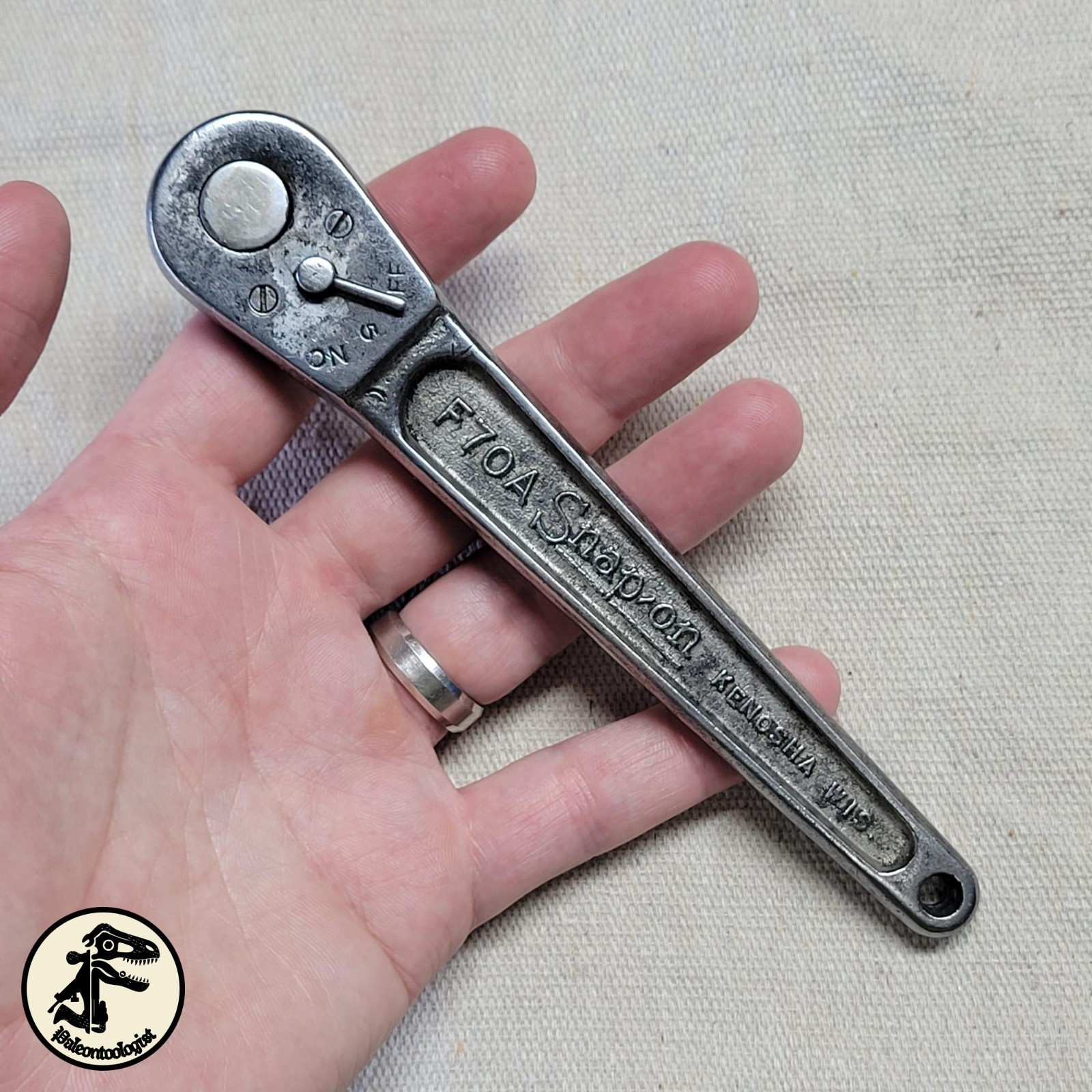 Snap On F70A 3/8” Ratchet With Needle Shift Lever – 1935 Vintage – VERY GOOD