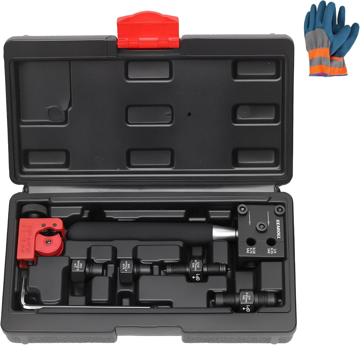 Brake Line Flaring Tool Kit, 3/16″ 1/4″ SAE Double Flare Tool for Brake Lines,