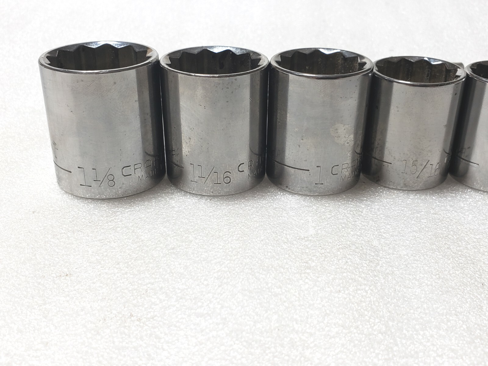 Craftsman SAE 14pc Socket Set, G-Series 1/2 Drive, 3/8″ thru 1-1/8″, USA Nice