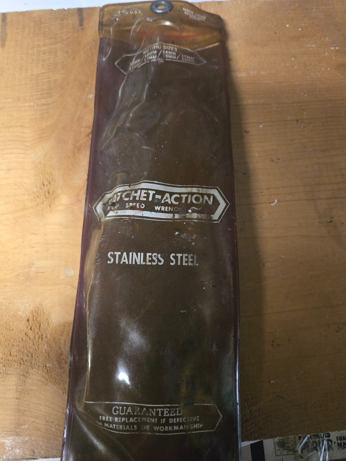 Vintage metric Ratchet-Action Speed Wrench Set SWM100 4 Stainless steel
