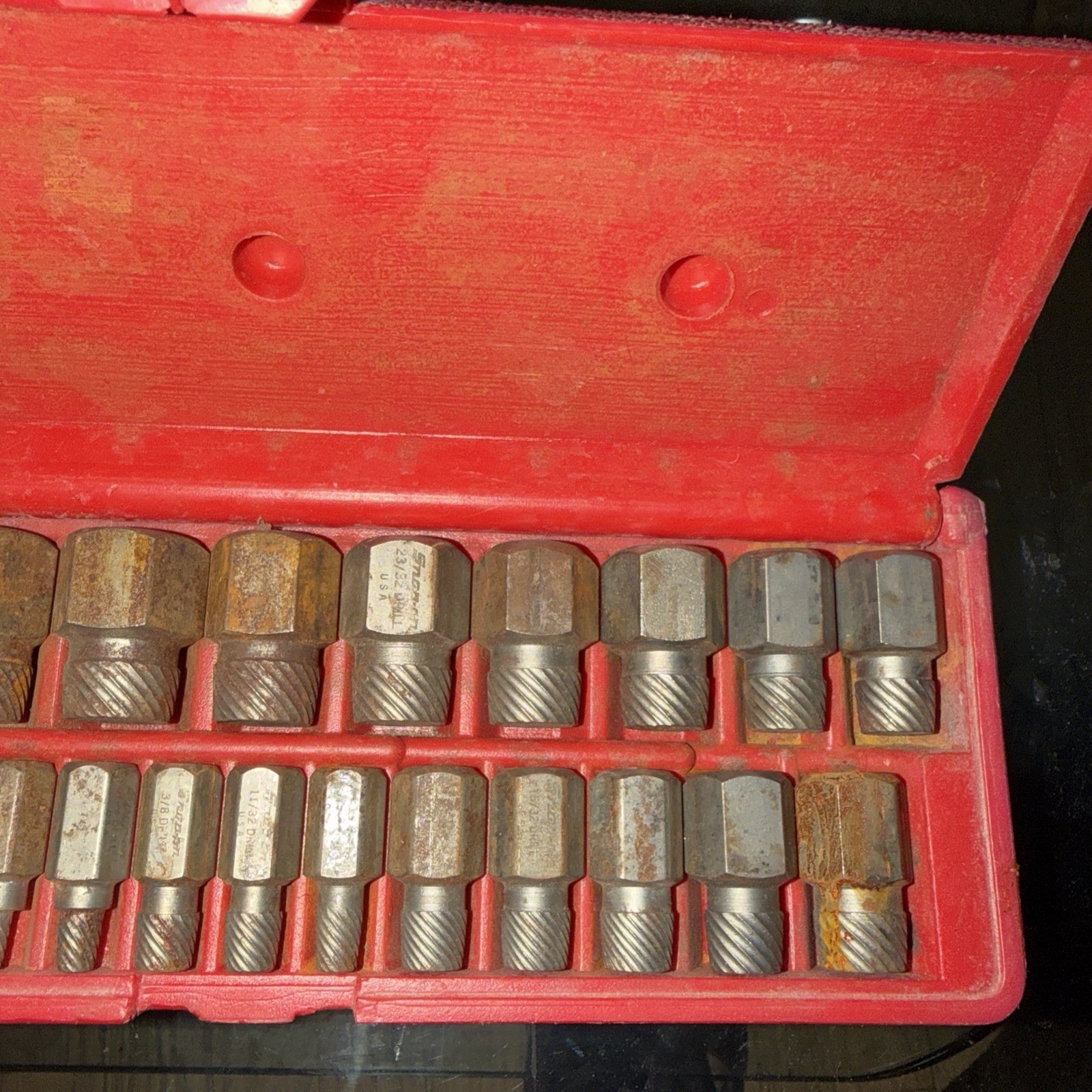 Snap-On REX25A Screw Extractor Set (Incomplete- 4 Missing Pieces)
