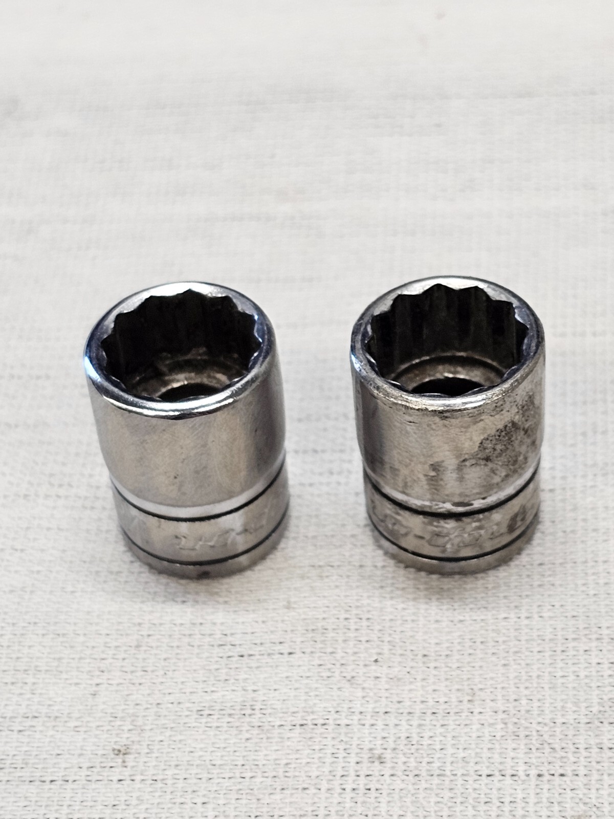 2 Snap-on 1/2″ Standard Shallow Socket Sae 12 Point 3/8″ Drive F161 USA