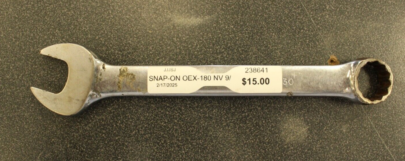 Snap On OEX180B 9/16″ SAE 12 Point Short Combination Wrench USA