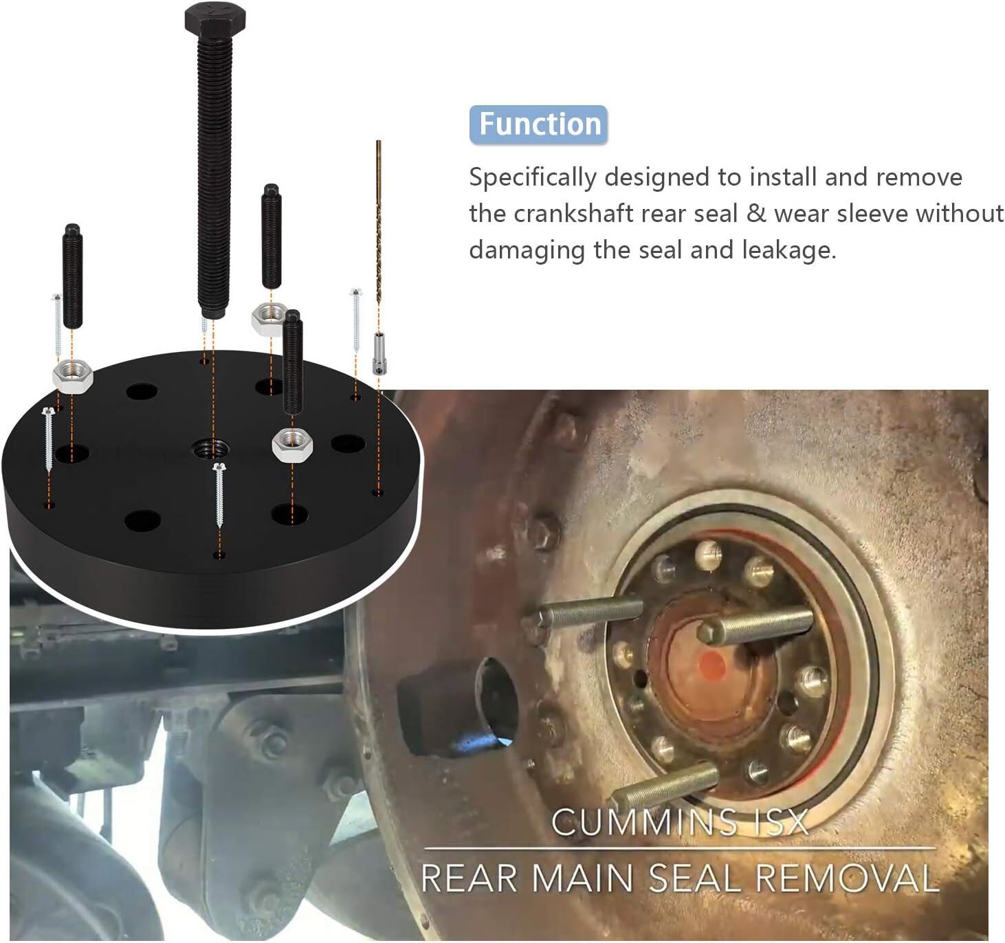 3164780 Crankshaft Rear Main Seal Installer & Remover Tool for Cummins ISX QSX