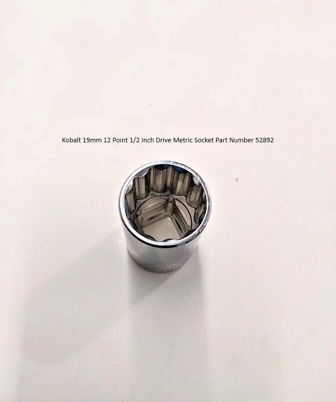 Kobalt 1/2″ Drive 12-Point Metric Socket – No Color Band | PICK YOUR SIZE