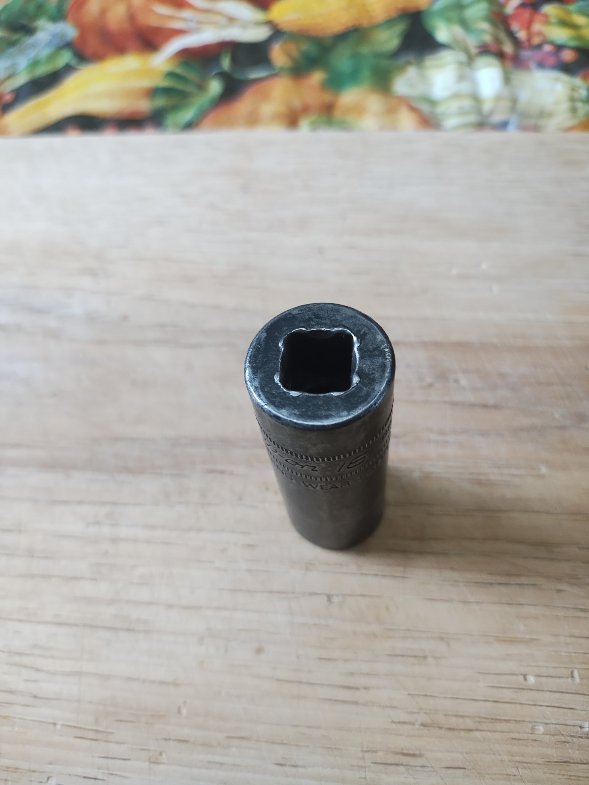 Snap On 16mm Deep, Flank Drive 6 Point, 3/8″ Drive Impact Socket. Part # SIMFM16