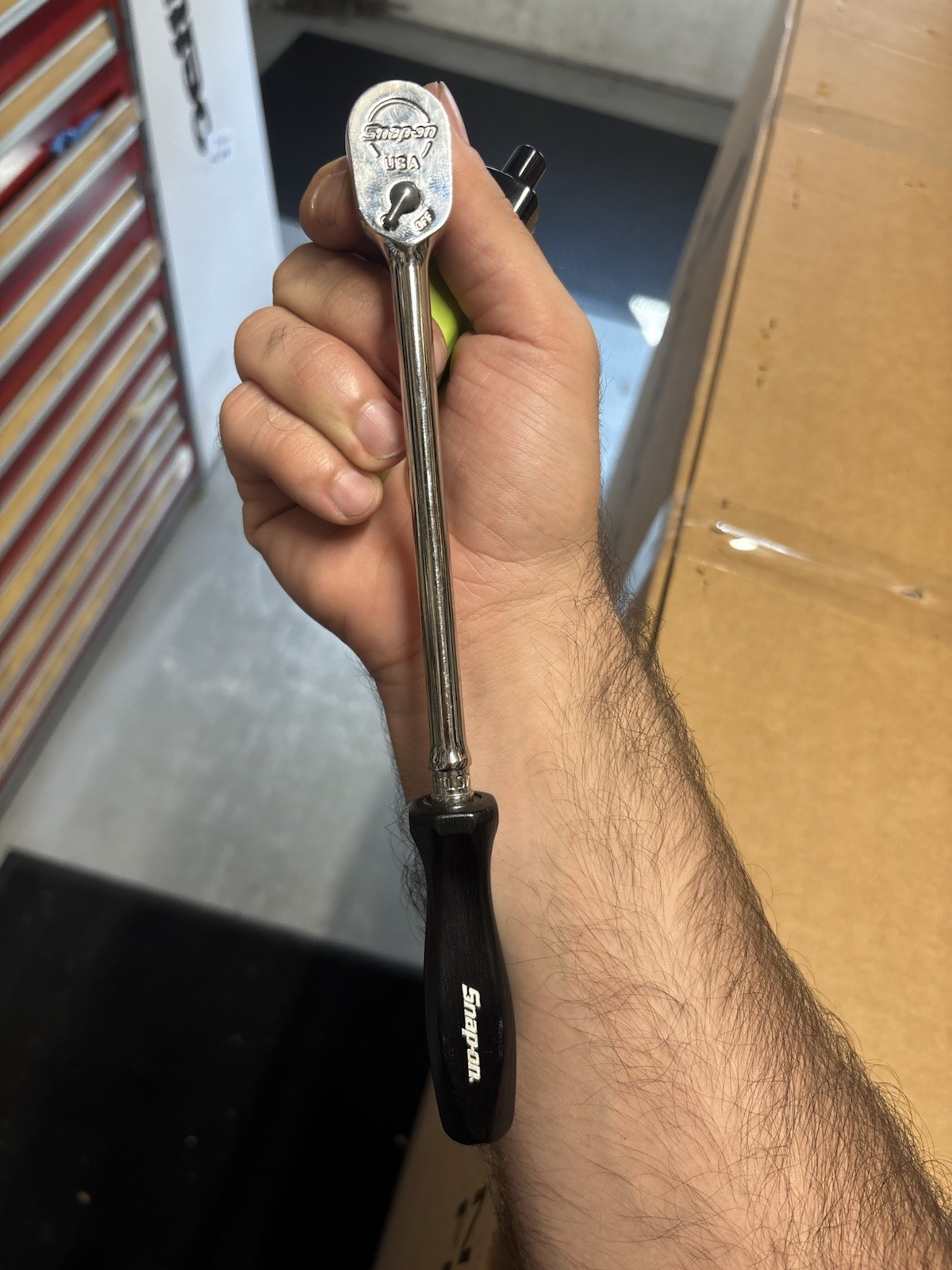 Snap-on 1/4 Extra Long Classic Hard Handle Black.THLLD72.