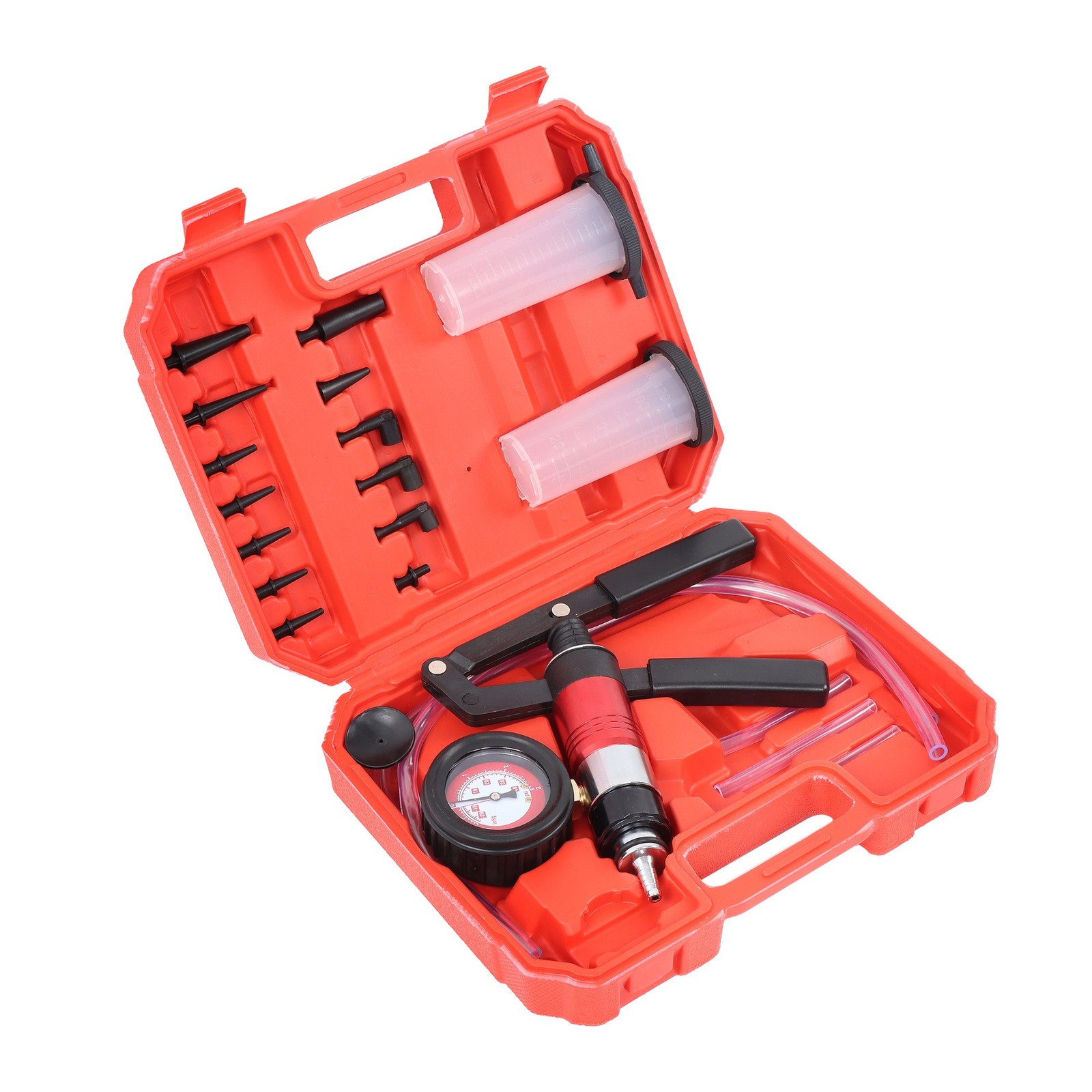 Labwork 23Pcs Hand Held Vacuum and Pressure Pump Tester Tool Brake Bleeder Kit