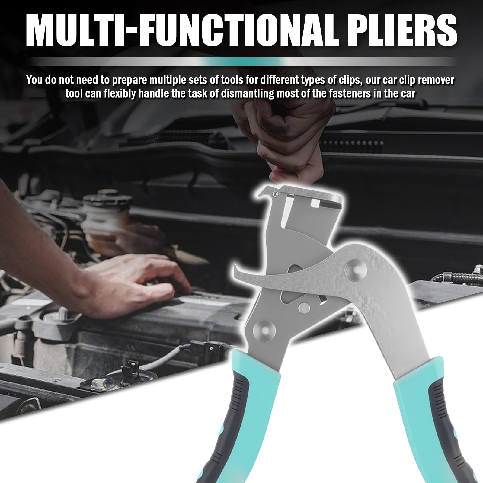 Heavy-Duty Car Clip Plier Trim Tool Fastener Removal Lever Disassembly Snap Tool
