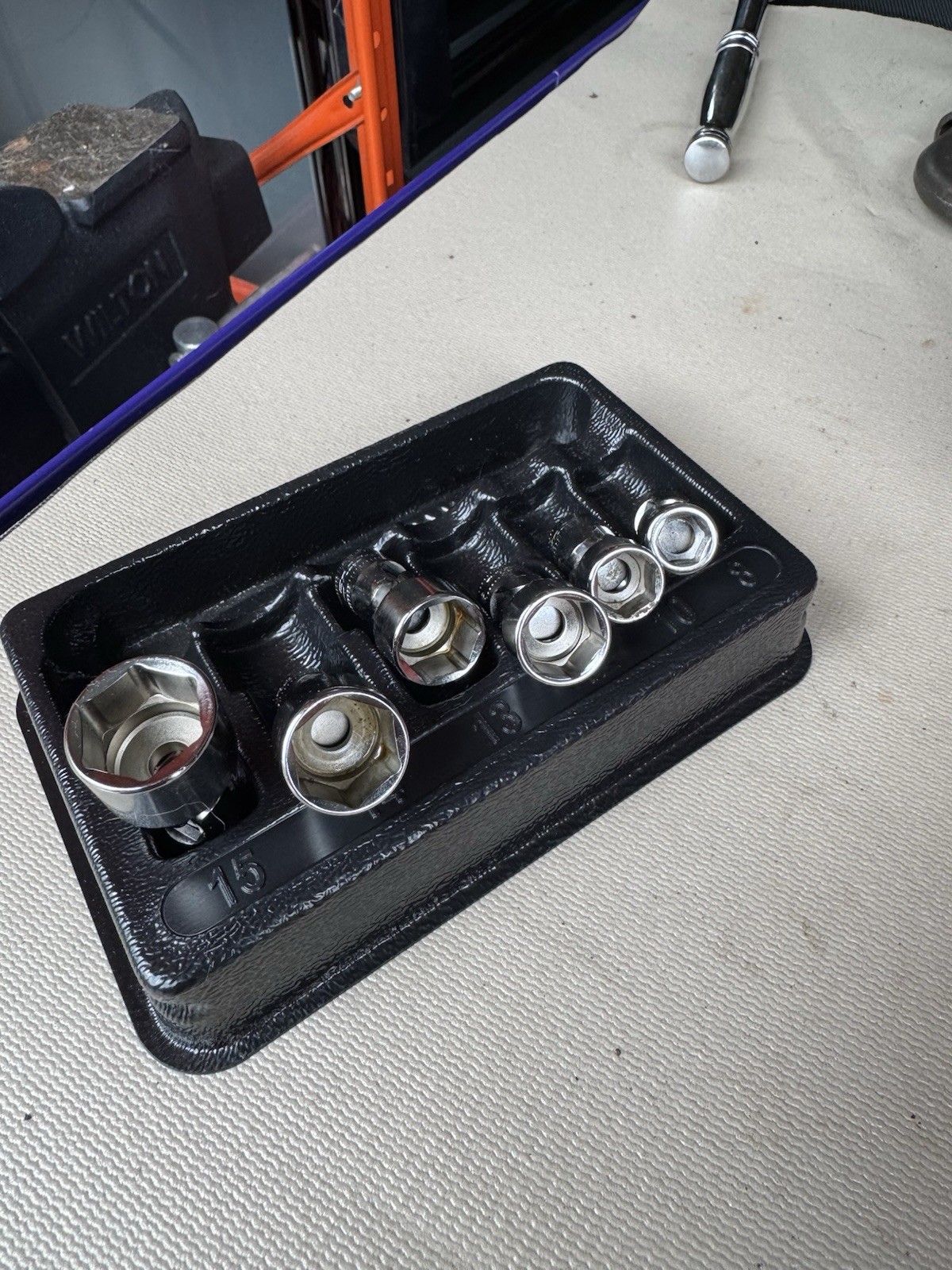 Pristine Snap-On 6 pc Metric 1/4″ Drive 6-point Universal / Swivel Socket Set