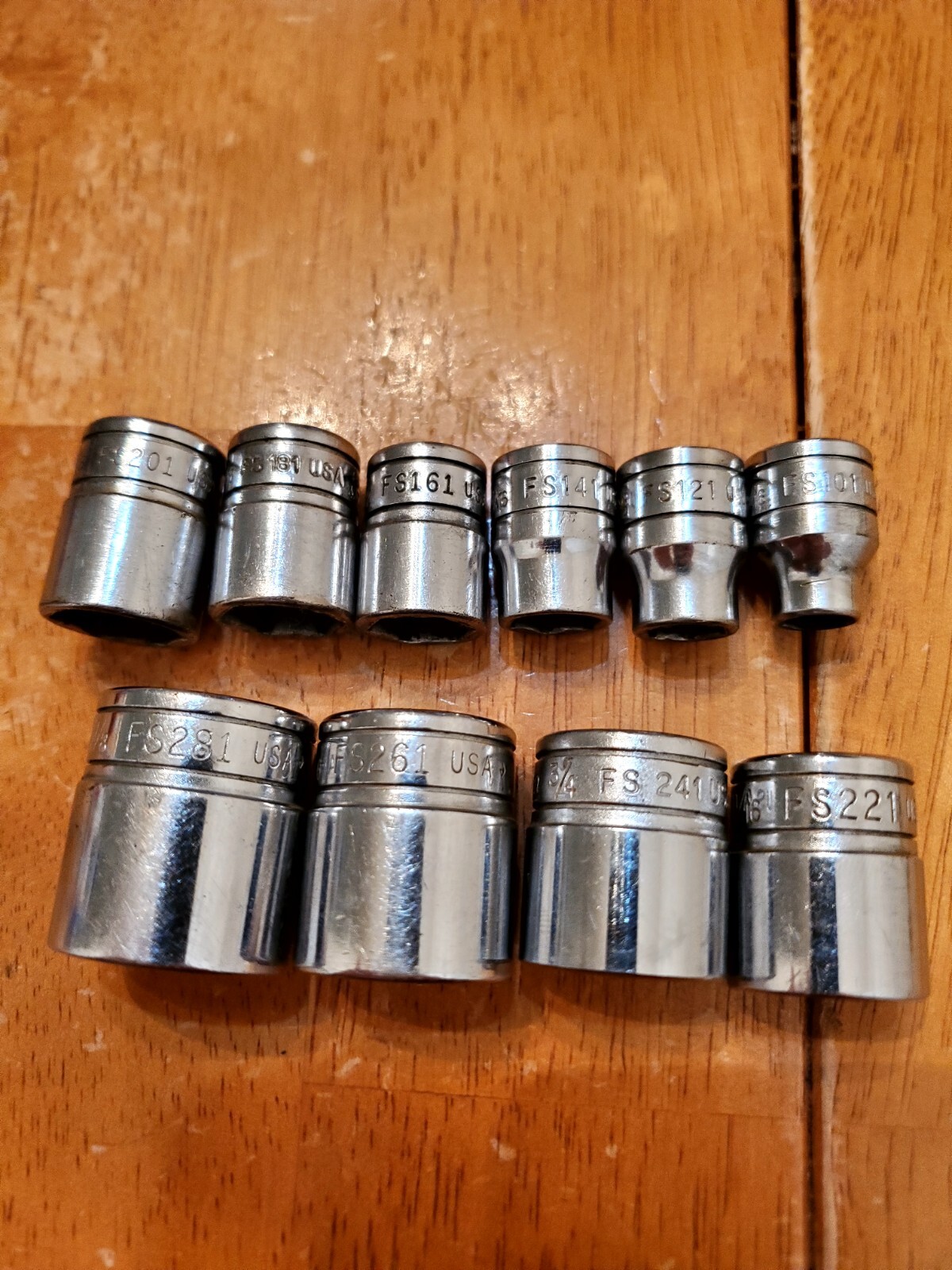 Snap On 3/8 Drive 5/16-7/8 6PT Shallow Sockets Lot Of 10
