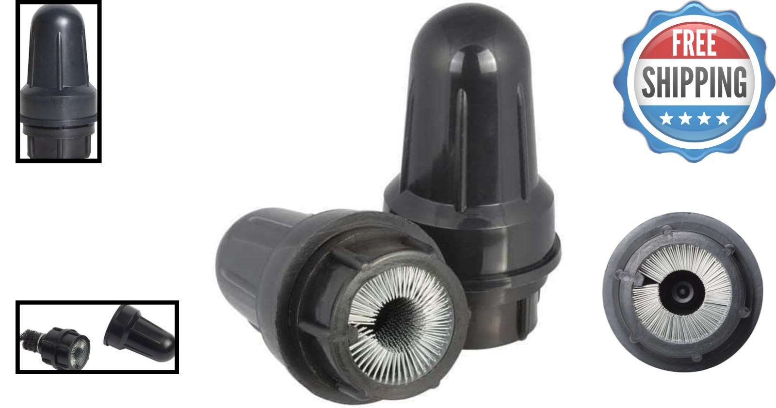 Compact Steel Bristle Battery Terminal Cleaner with Protective Cover – 1 Count