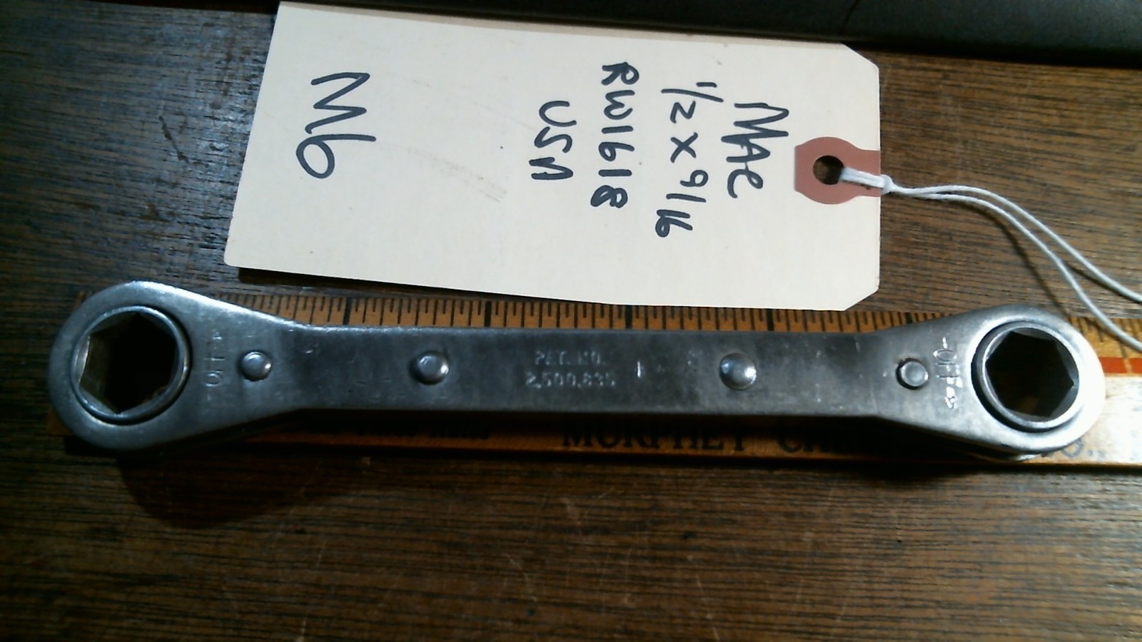 LOT M6 Mac Tools SAE 1/2″ X 9/16″ Ratcheting Wrench RW1618
