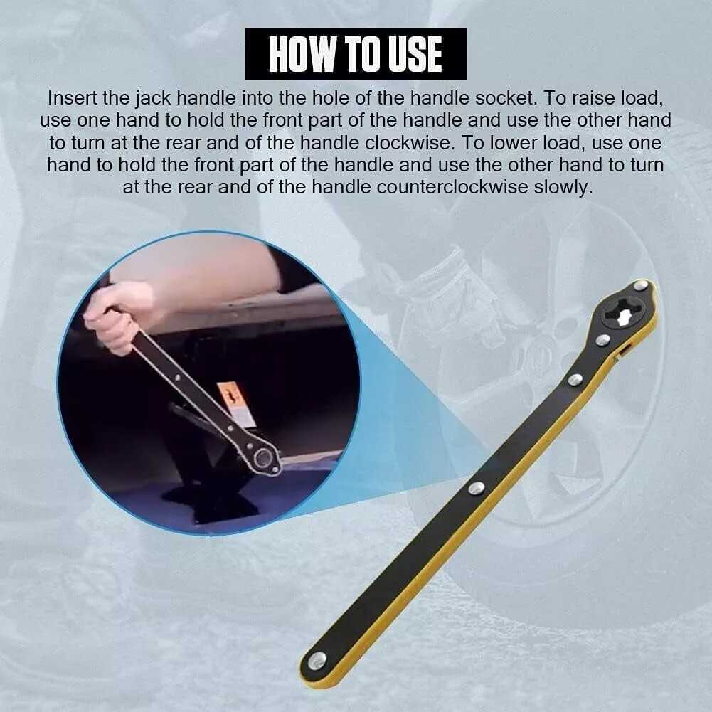 Labor-saving Car Scissor Jack Wrench Tire Wheel Lug Handle Repair Handle Tool