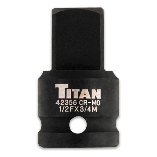 Titan 42356 Reducing Adapter, 1/2″ Female to 3/4″ Male Drive, Chrome Vanadium