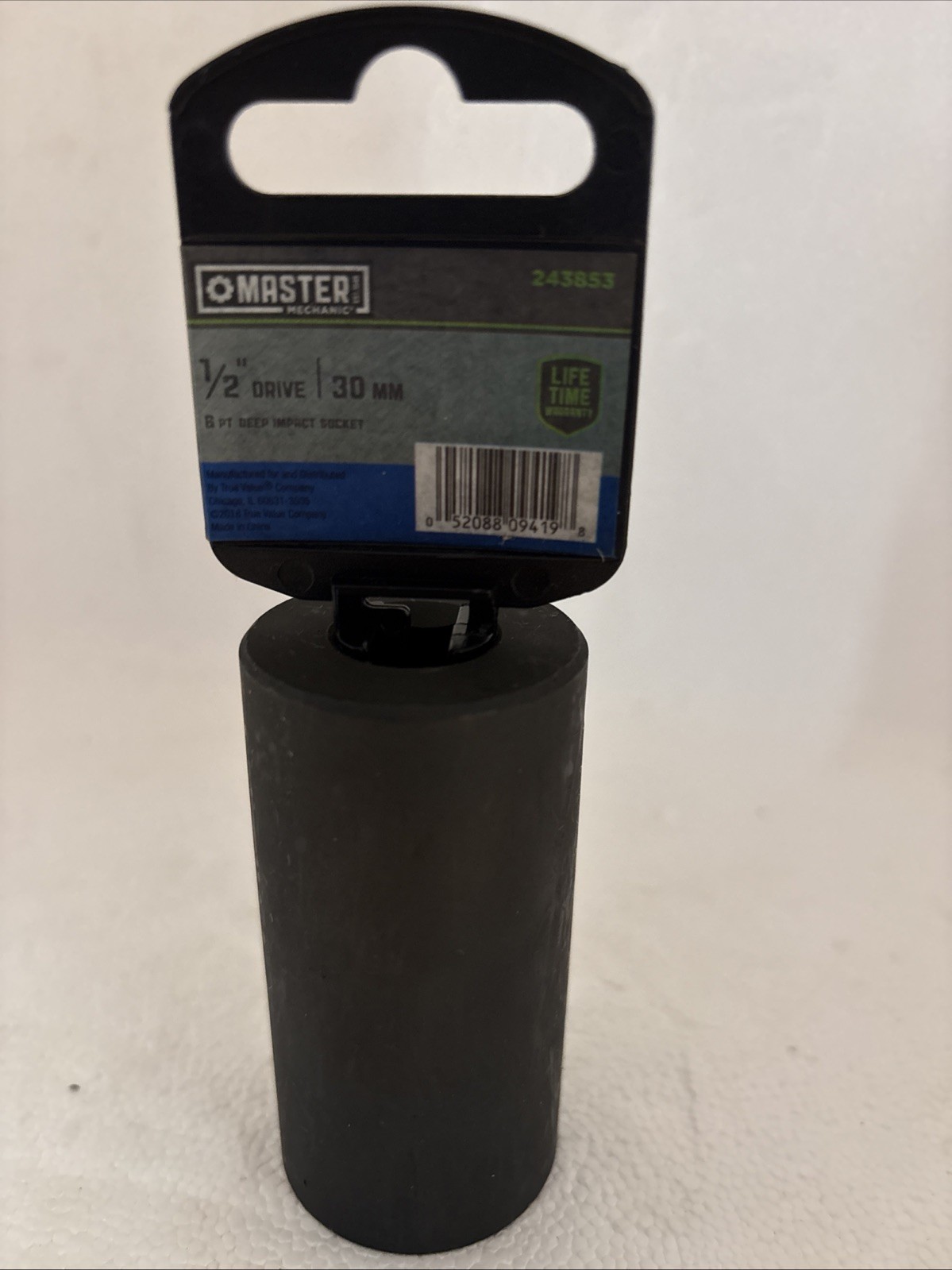 Master Mechanic 243853 1/2 in. Drive x 30 mm 6 Point Deep Impact Socket NEW