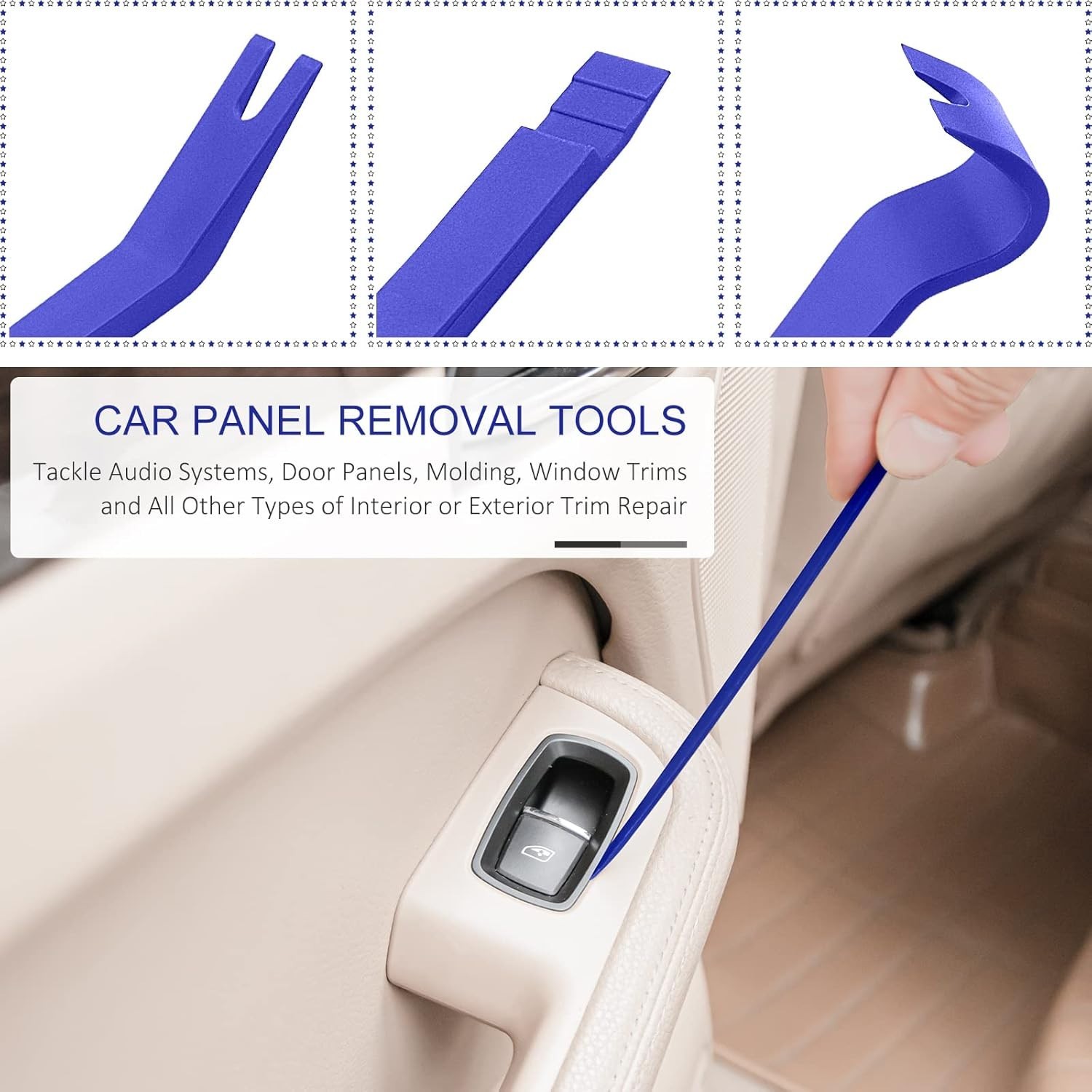 5PCS Herramientas Kit De Quitar Molduras para Autos Coches Panel Tablero Puerta