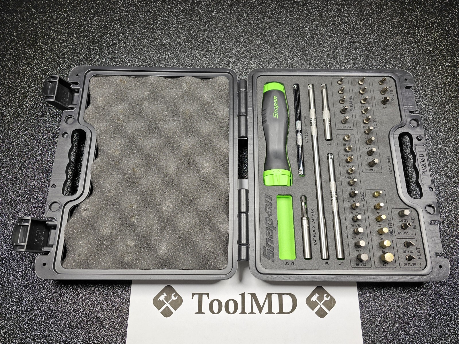 Snap-on Tools USA NEW GREEN Ratcheting Screwdriver Master Set w/Case SGDMRC44FG