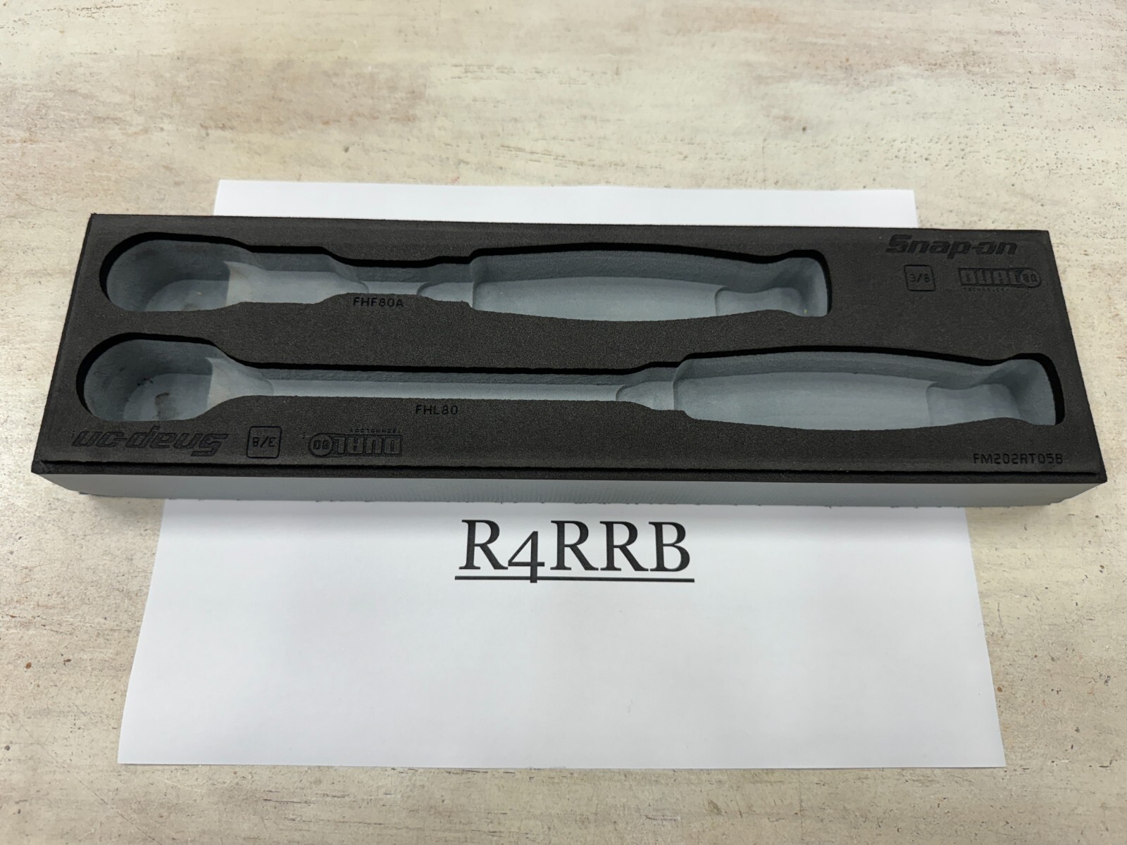 Snap-on Tools TITANIUM Foam Holder ONLY for 2pc 3/8″ Drive Ratchets FM202RT05BDT