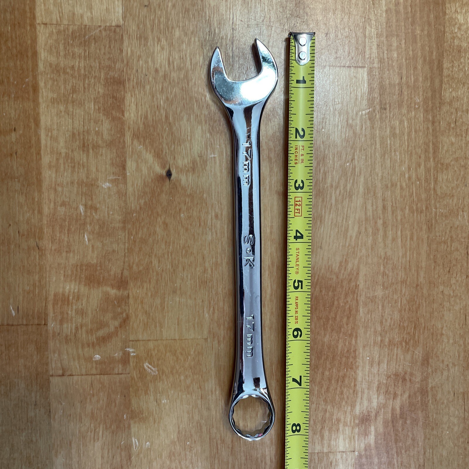SK Tools 17 Mm Regular Length Super Krome Combination Wrench 88317 Made In USA!