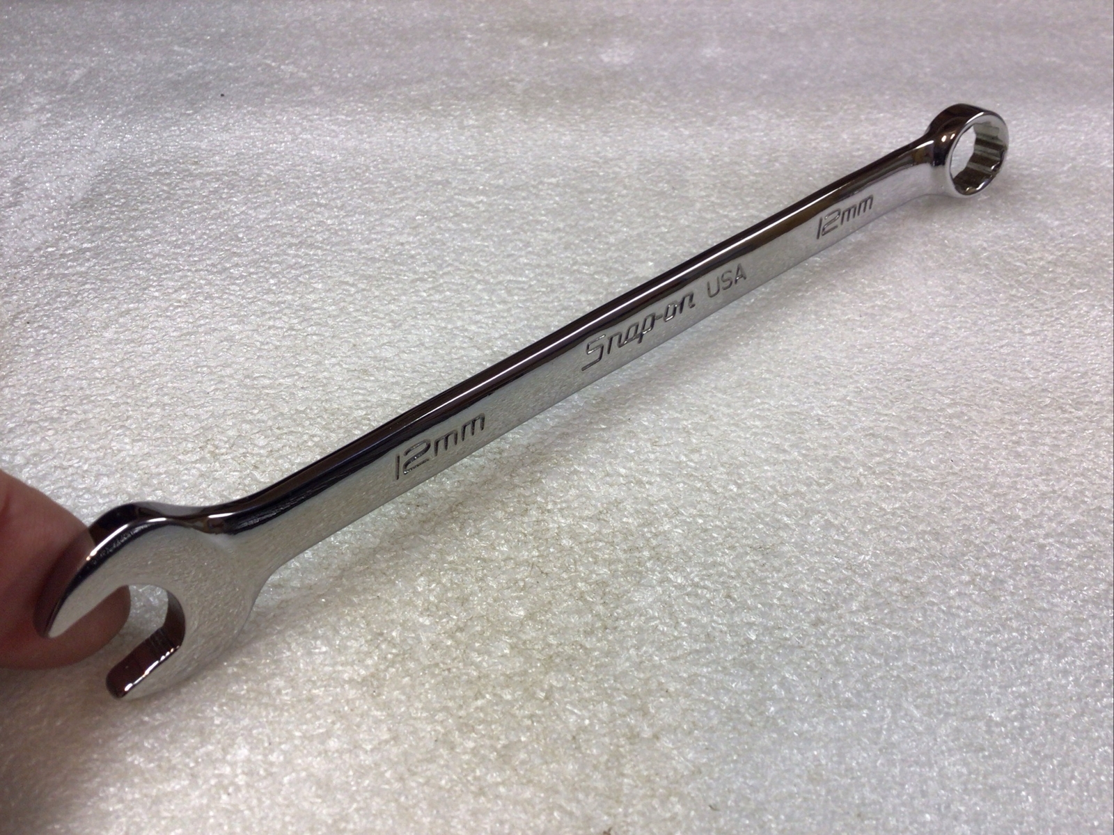 Snap On-#SOEXM12 – Metric, 12mm, Chrome 12 Pt. Flank Dr. Plus, Combo Wrench-NOS-