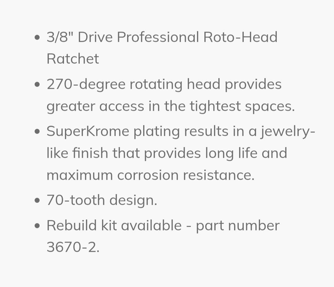 SK 3/8″ Drive ROTO Head Ratchet NEW w/ LIFETIME WARRANTY SK Professional Tools