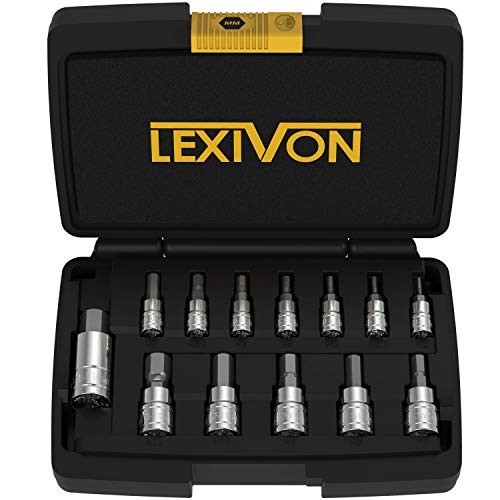 Durable 13-Piece Metric Hex Bit Socket Set | Enhanced S2 Steel for Longevity