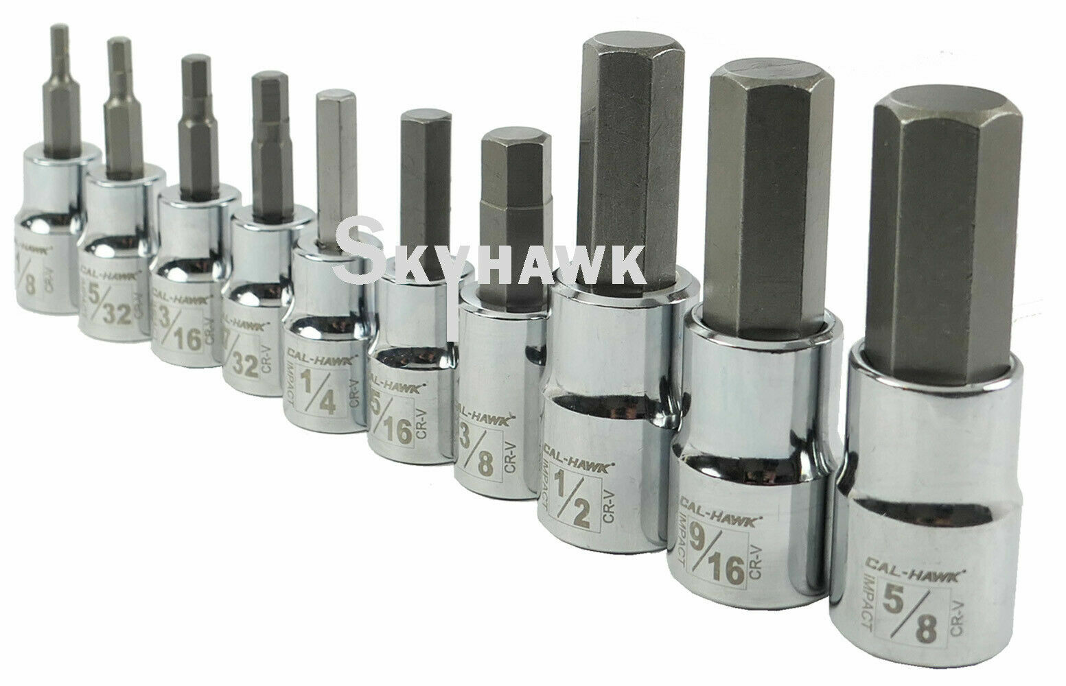 20pc Drop Forged SAE + Metric 3/8″ & 1/2″ Drive Hex Bit Allen Head Socket Bundle
