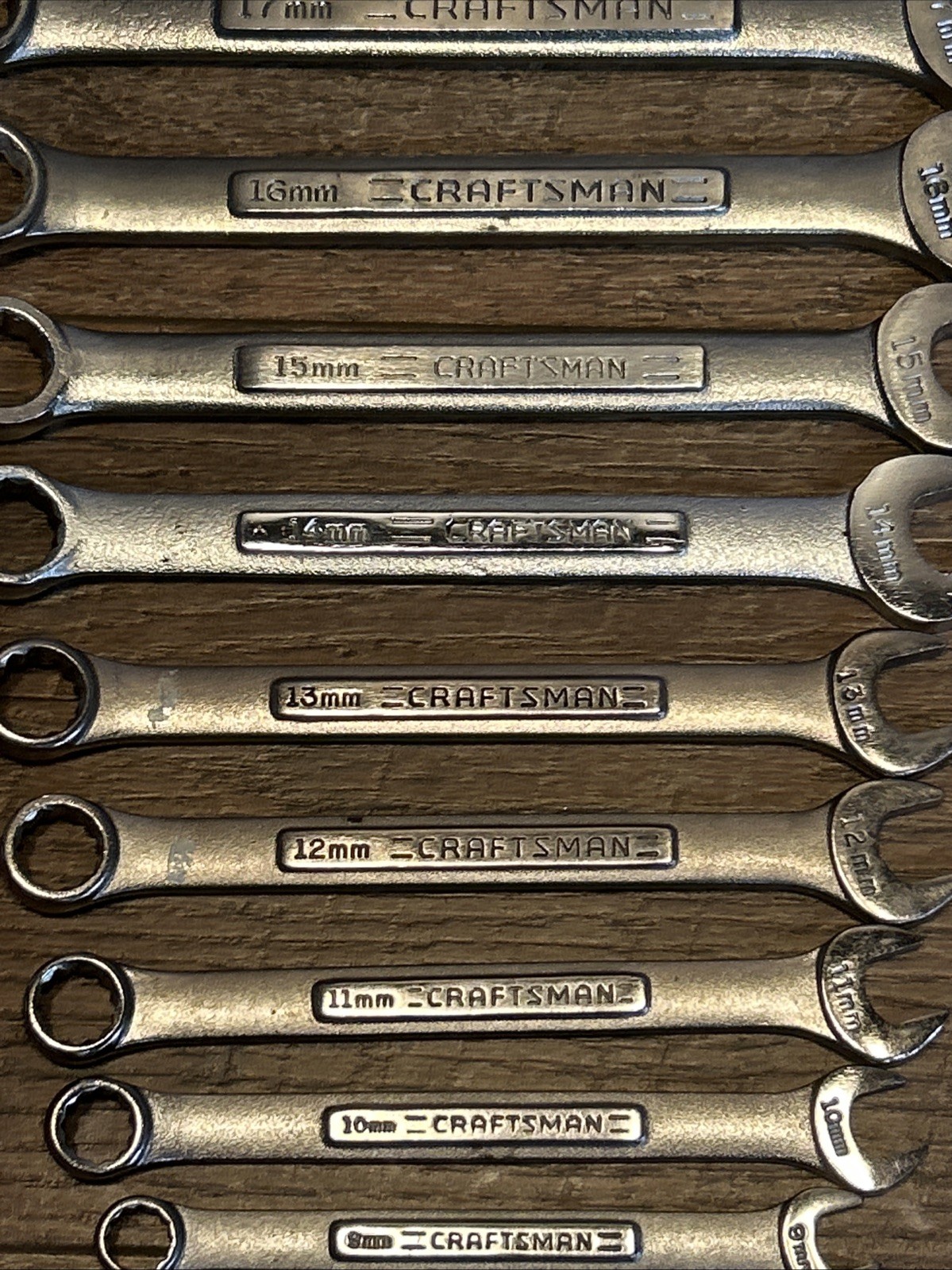 Craftsman USA VA/VV 14-pc Metric 12 Point Combination Wrench Set 7-23 mm-No 19mm