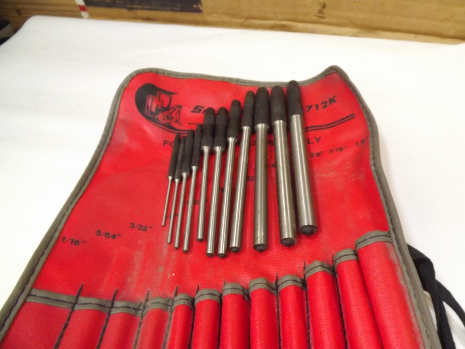 Snap On Roll Pin Punch Set in Original Pouch PPR712K