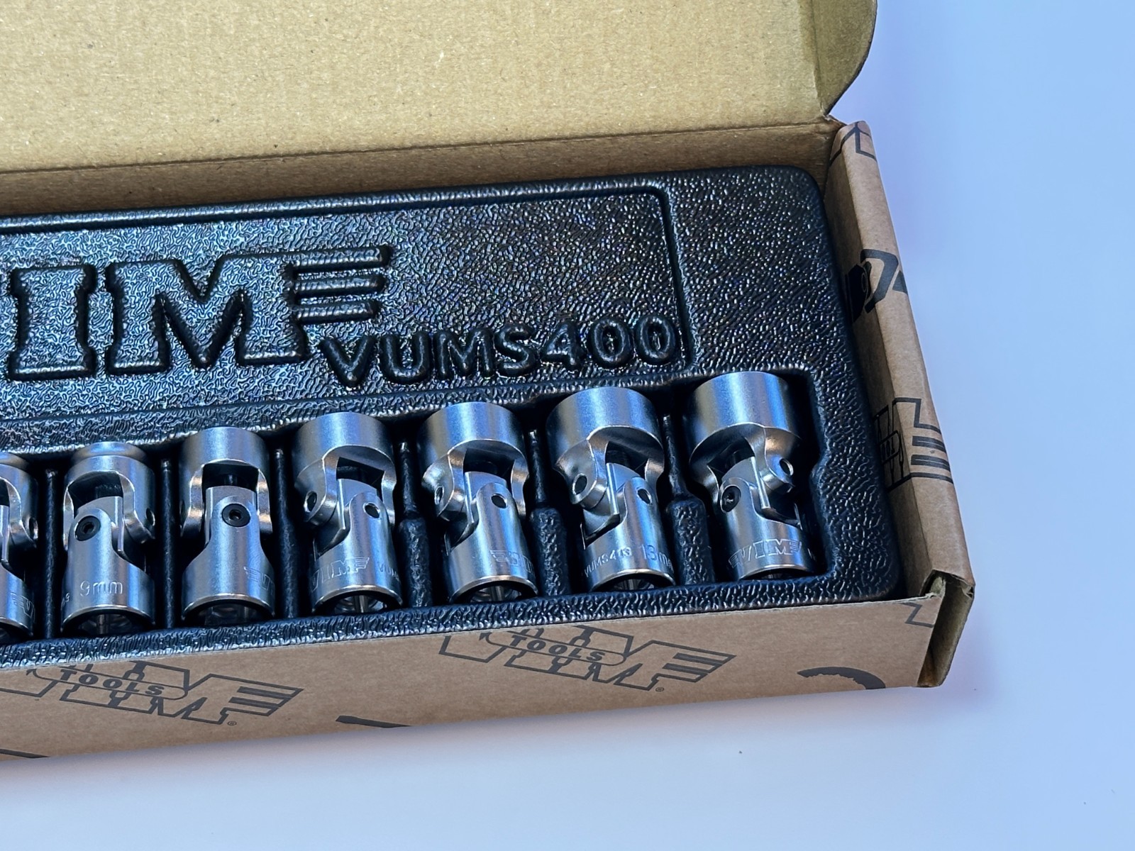 NEW VIM VUMS400 1/4″ Drive Metric Flex Universal Socket Set 5.5mm to 14mm w/Tray