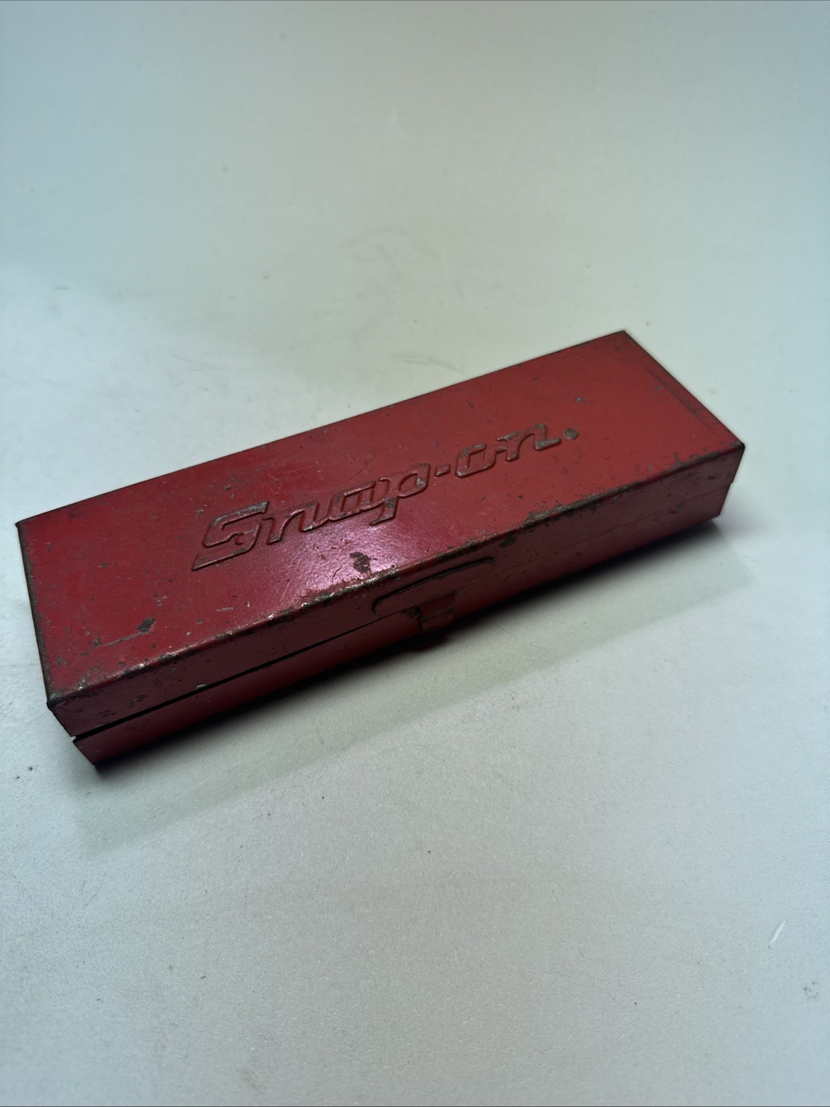 Snap On Tools USA Red Metal Storage Tool Case Only Socket Ratchet Box Small