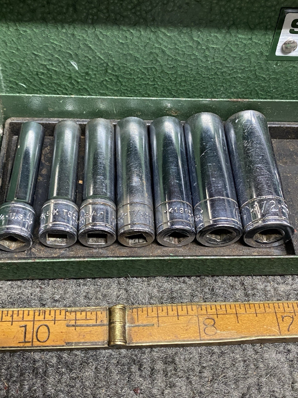 Vintage S-K Tools 4921 1/4″ Drive 21pc Socket Set With Original Paper SAE