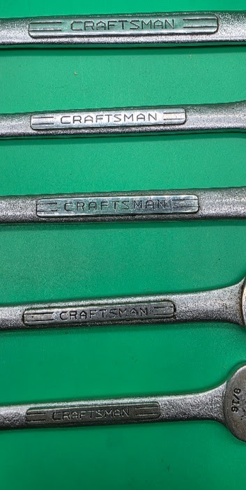 Lot 5 Vintage Craftsman =V= Double open end assorted sizes Metric & SAE