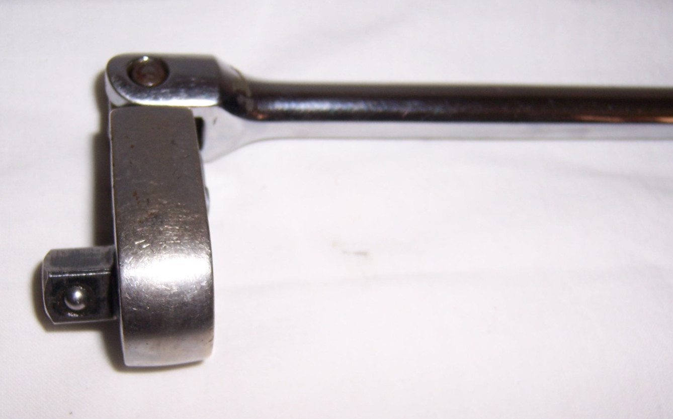 Snap On Tools F731A 3/8″ Drive Flex Swivel Head Long Handle Ratchet VINTAGE USA