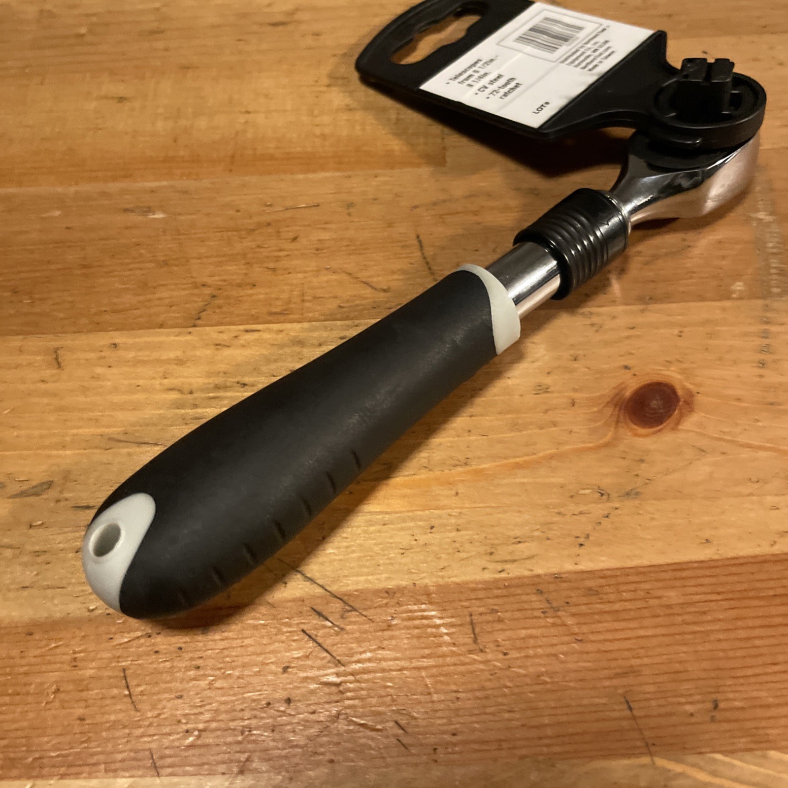 Klutch 1/4” Drive Extendable Ratchet 6-1/2” To 8-1/4” 72 Tooth 52252
