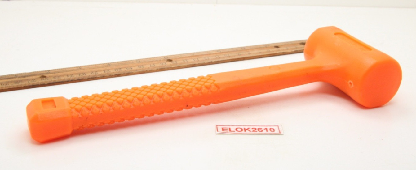 Hyper Tough 1 lb. Dead Blow Uni-Cast Hammer Orange Textured Grip