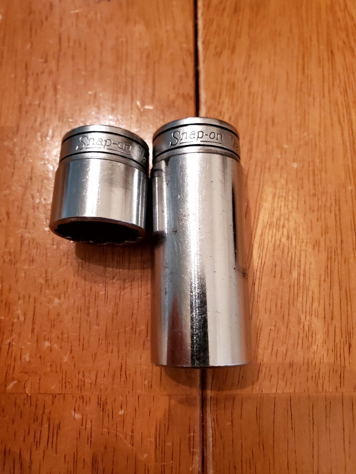 Snap On 3/8 Drive 7/8 12Pt Shallow Deep Sockets Lot Of 2
