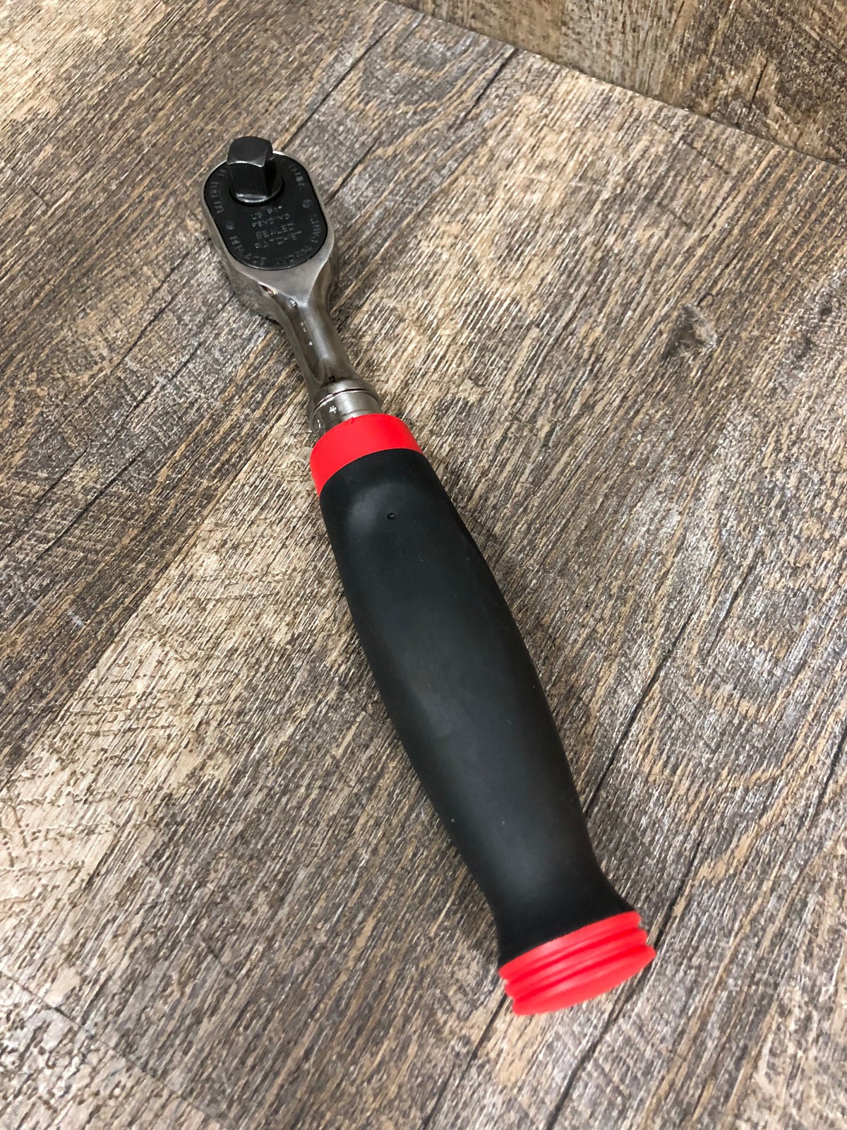 Snap On FH100 3/8″ Dr 100 Tooth Standard Fixed Ratchet Red Soft Grip FAST Ship!
