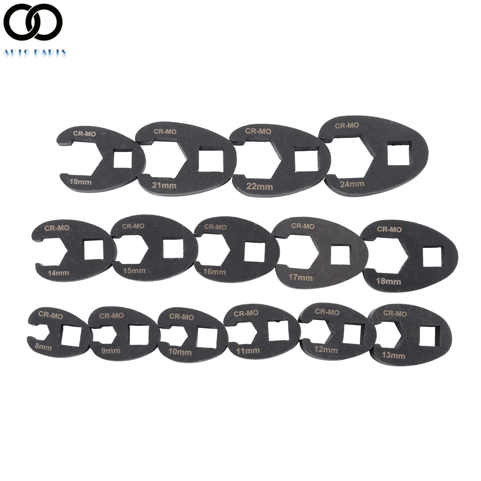 15PCS Crows Foot Wrench Set 1/2″ and 3/8” Drive Flare Nut Crowfoot Wrench Set