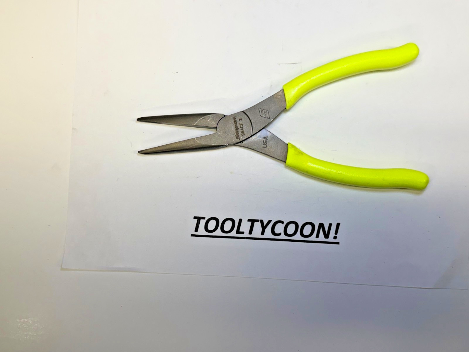 Snap-On Tools USA NEW HIVIZ Soft Grip 8″ Talon Grip Needle Nose Pliers 96ACFHV