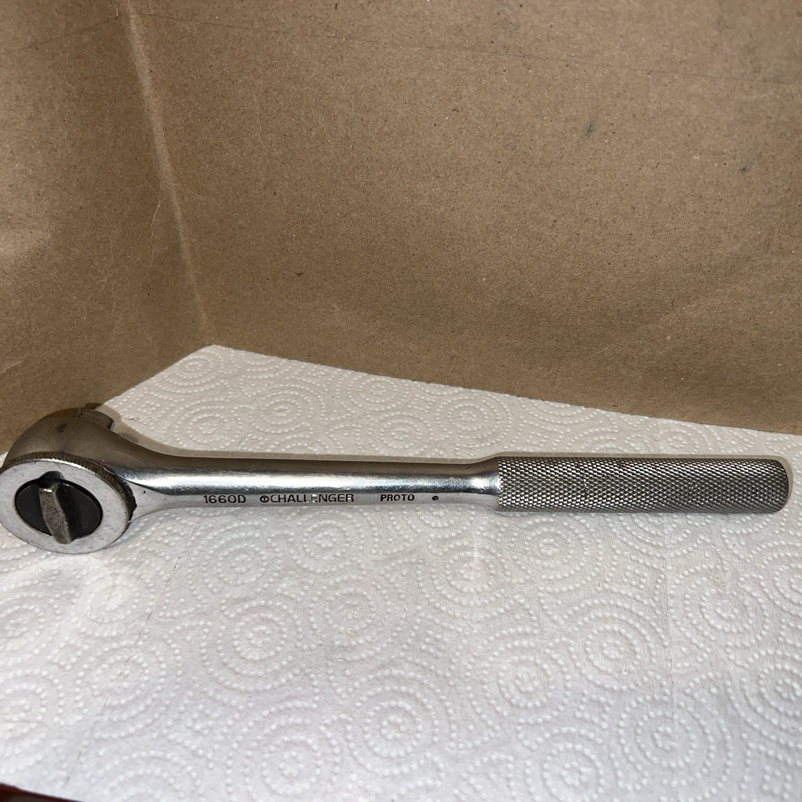 Vintage Challenger by Proto 1660D 1/2 Drive Socket Ratchet Wrench Made in USA
