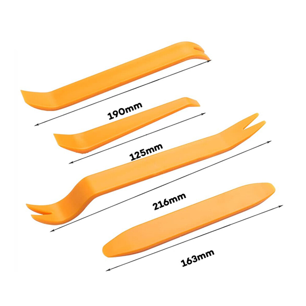 4PCs Car Door Trim Removal Tool Pry Panel Dash Radio Body Clip Installer Kit