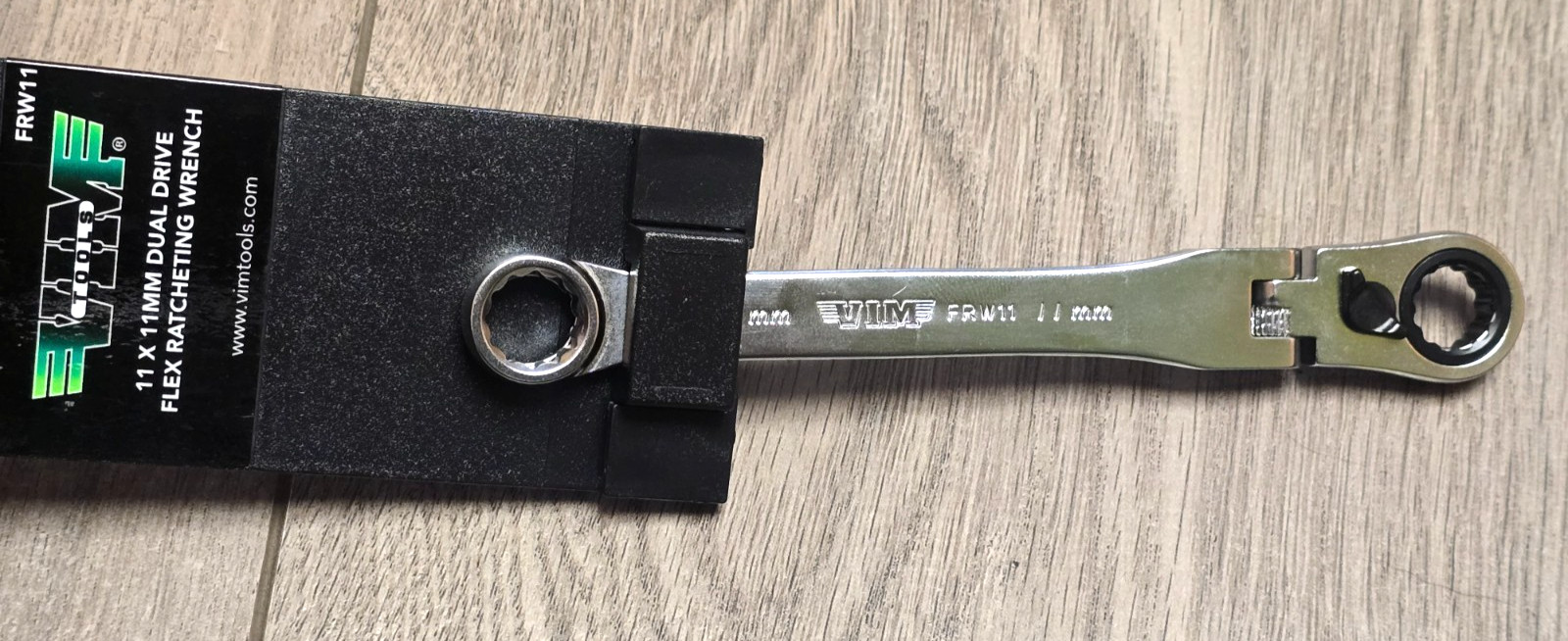 Vim Tools 11mm Flex Head Ratcheting Wrench fits Dual Drive & Nano Sockets #FRW11