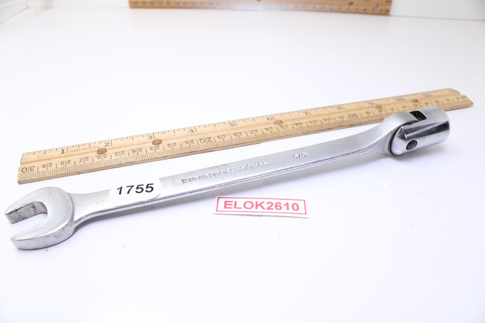Proto 1270-20 5/8″ 12 Point SAE Combination Flex-Head Wrench Satin Chrome USA