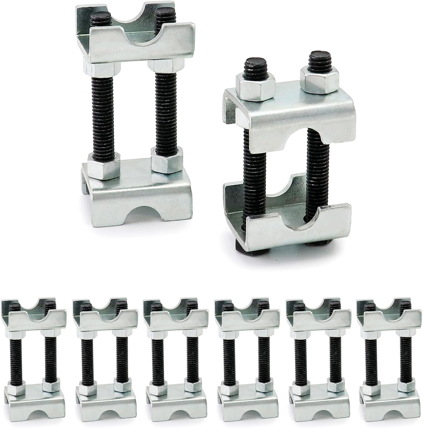 8 Pack 2-Way Adjustable Spring Spacers – Universal Steel Coil Spring Compressors