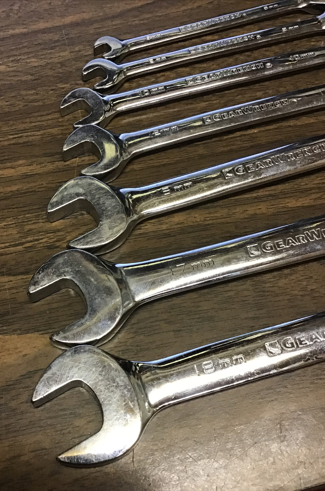 LOT – GearWrench Combination Wrench/Ratchet Millimeter Set (Check Description)
