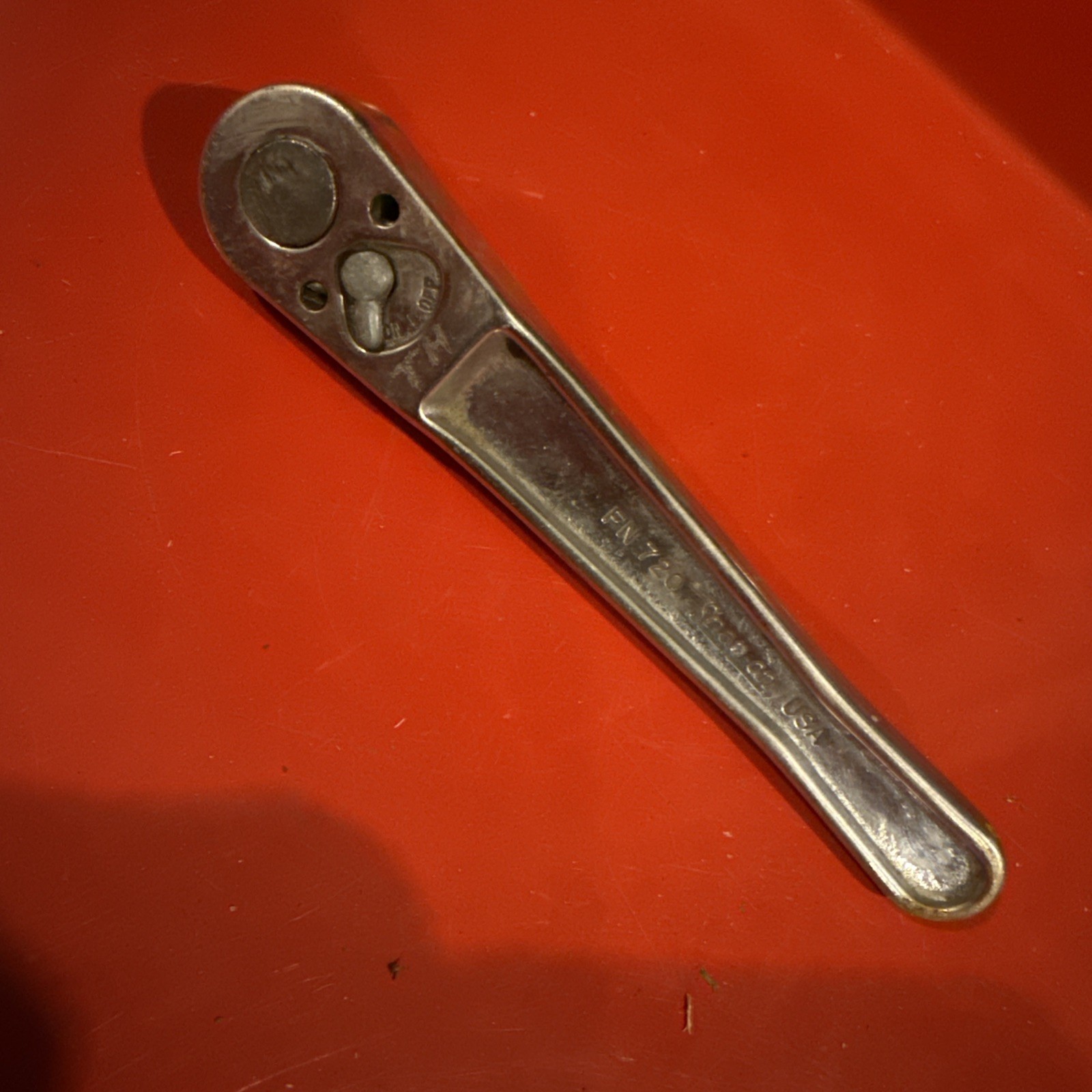 Snap On Tools USA FN720 Vintage Ratchet 3/8″ Drive – Short Handle 6″ TT794