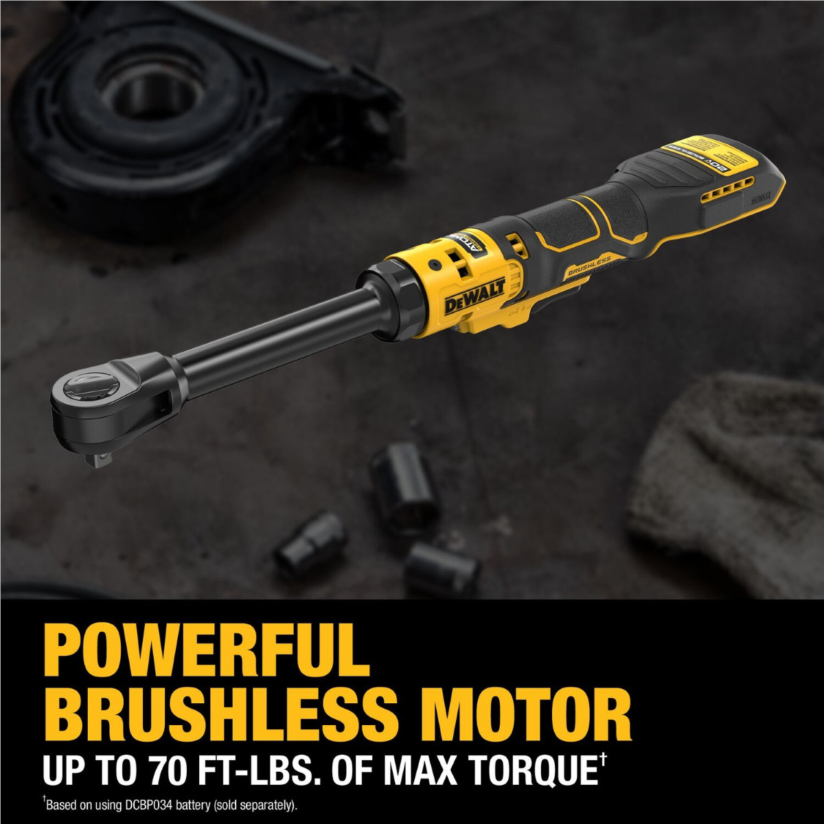 DeWalt 20V MAX* ATOMIC Brushless Cordless 3/8-in. Extended Reach Ratchet (Tool O