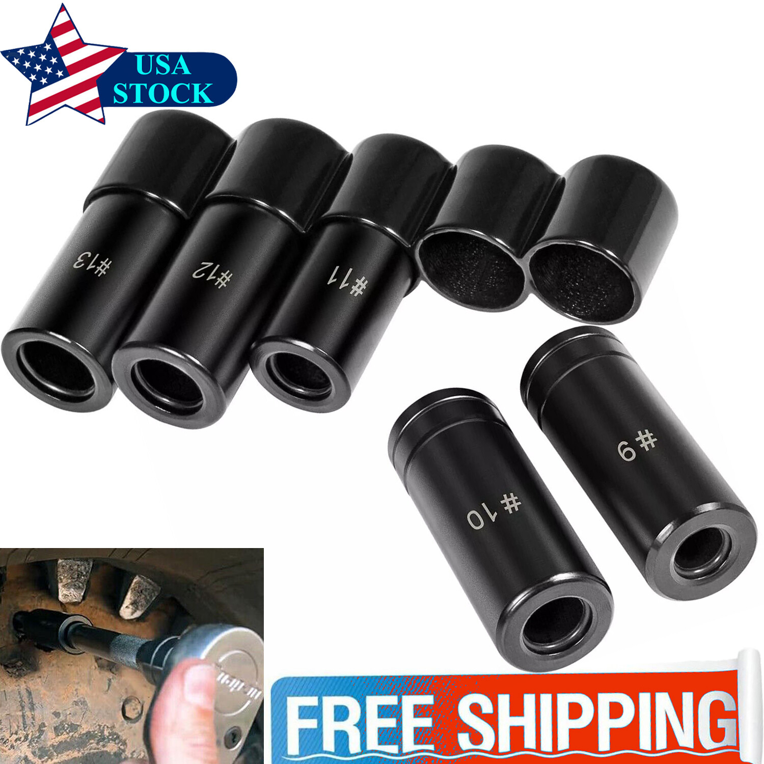 5pc 71670 Extra Large Tap Holding Socket Set with holder 5/8″11/16″,3/4″,7/8″,1″